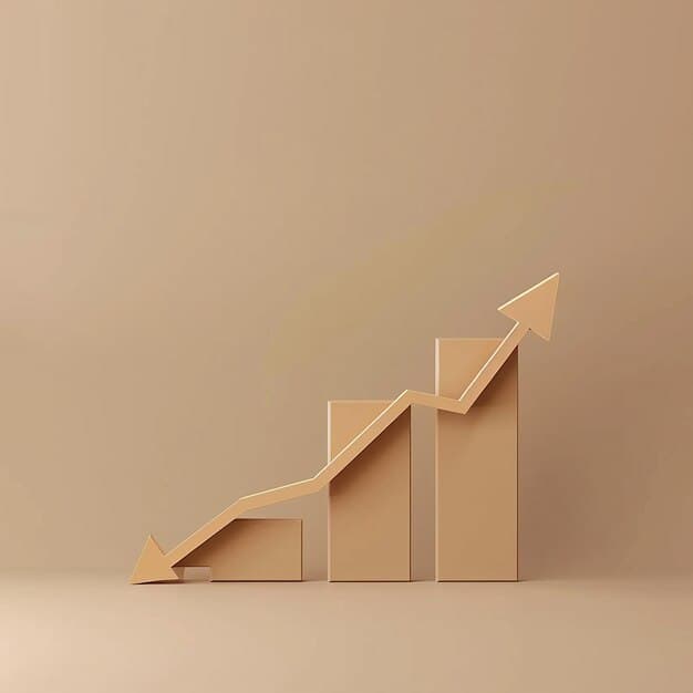 brown arrow going up